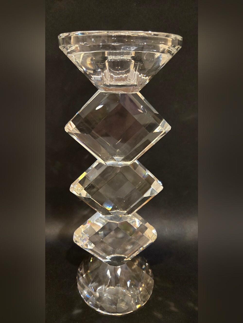 Art Deco Shannon Crystal Candlestick Holder